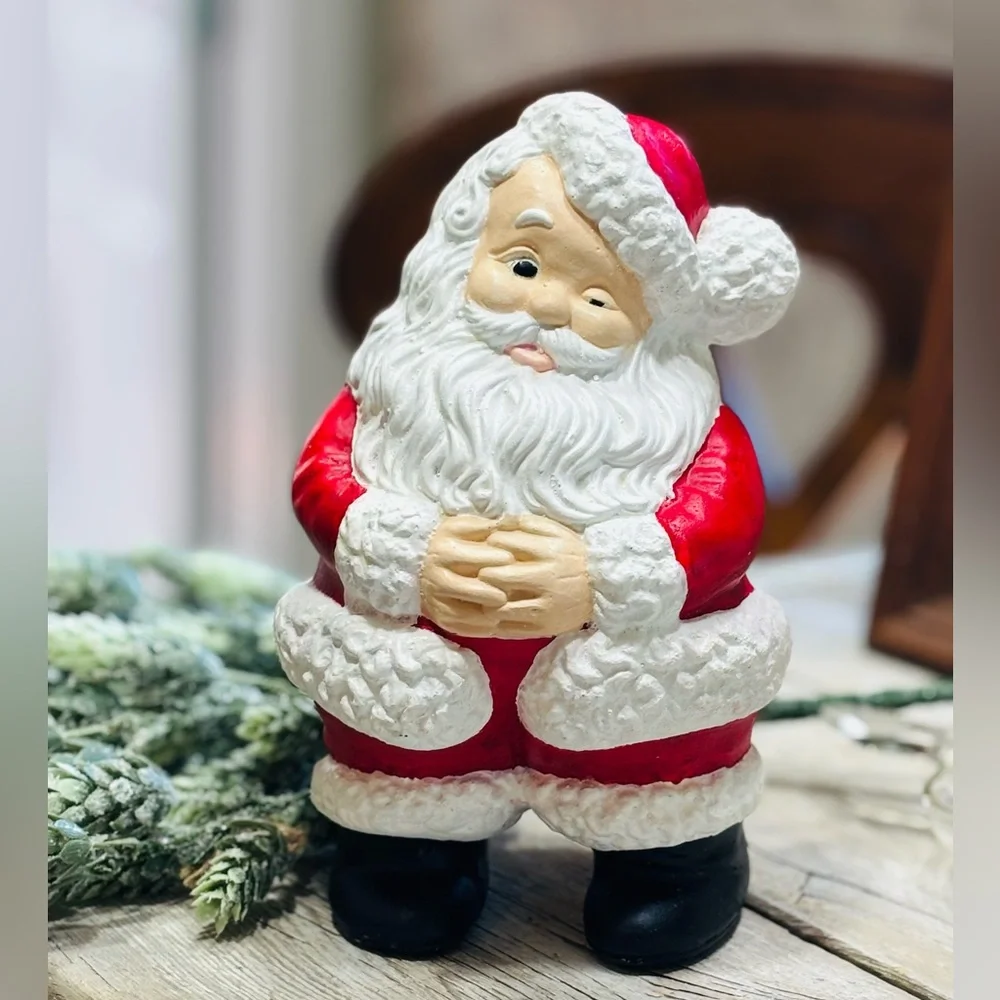 Vintage 70’s Atlantic Mold Winking Santa Clause. 9”T Heavy | Christmas | Holiday